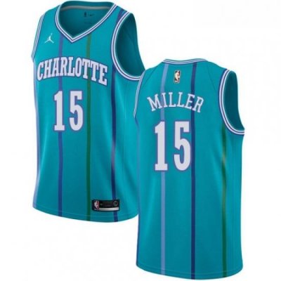 Womens Nike Jordan Charlotte Hornets 15 Percy Miller Authentic Aqua Hardwood Classics NBA Jersey