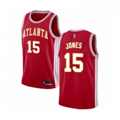 Womens Atlanta Hawks 15 Damian Jones Authentic Red Basketball Jersey Statement Edition