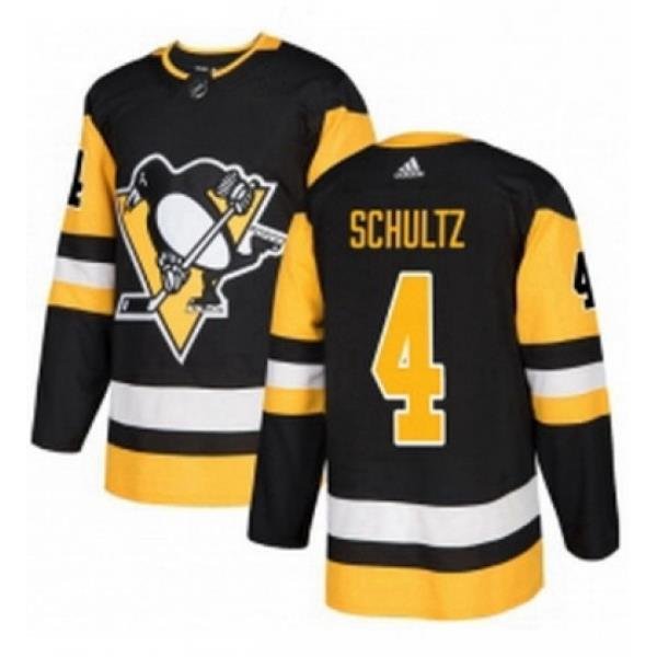 Mens Adidas Pittsburgh Penguins 4 Justin Schultz Authentic Black Home NHL Jersey