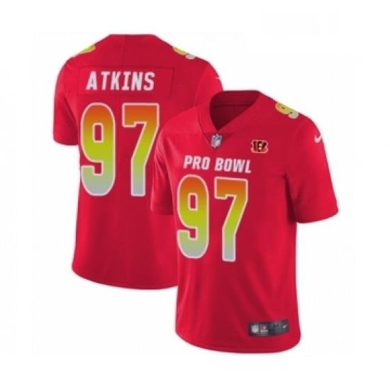 Mens Nike Cincinnati Bengals 97 Geno Atkins Limited Red AFC 2019 Pro Bowl NFL Jersey