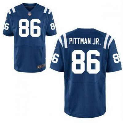 Men Nike Colts 86 Michael Pittman Jr. Blue Vapor Limited Stitched NFL Jersey