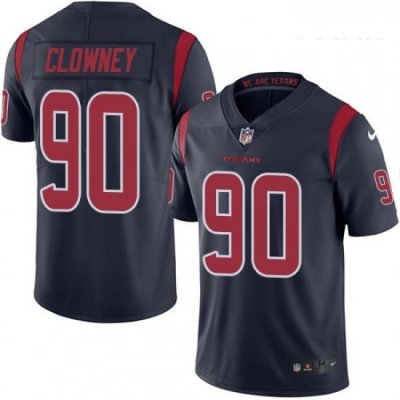 Youth Nike Houston Texans 90 Jadeveon CloWney Elite Navy Blue Rush Vapor Untouchable NFL Jersey