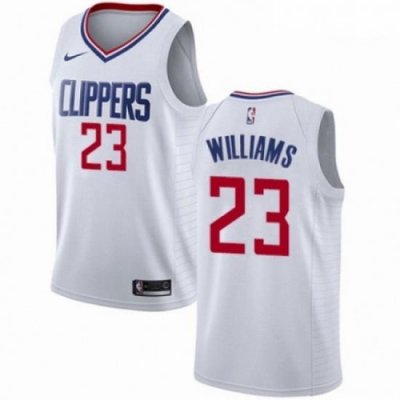 Mens Nike Los Angeles Clippers 23 Louis Williams Swingman White NBA Jersey Association Edition