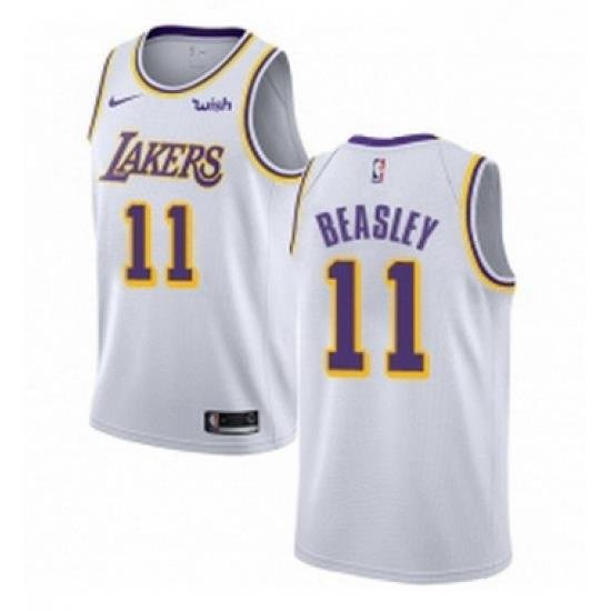 womens Nike Los Angeles Lakers 11 Michael Beasley Swingman White NBA Jersey Association Edition