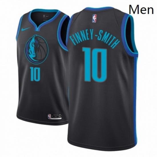 Men NBA 2018 19 Dallas Mavericks 10 Dorian Finney Smith City Edition Anthracite Jersey