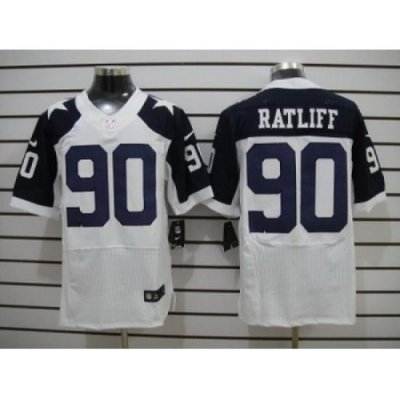 Nike Dallas Cowboys 90 Jay Ratliff White Elite Thankgivings NFL Jersey