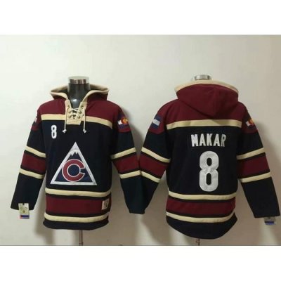 Men Colorado Avalanche 8 Cale Makar Stitched Hoody