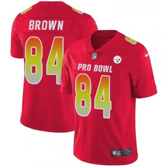 Womens Nike Pittsburgh Steelers 84 Antonio Brown Limited Red 2018 Pro Bowl NFL Jersey