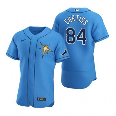 Men Tampa Bay Rays 84 John Curtiss Men Nike Light Blue Alternate 2020 Flex Base Team MLB Jersey