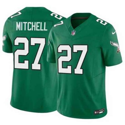 Men Philadelphia Eagles Quinyon Mitchell #27 Green Vapor Untouchable Stitched NFL Jersey