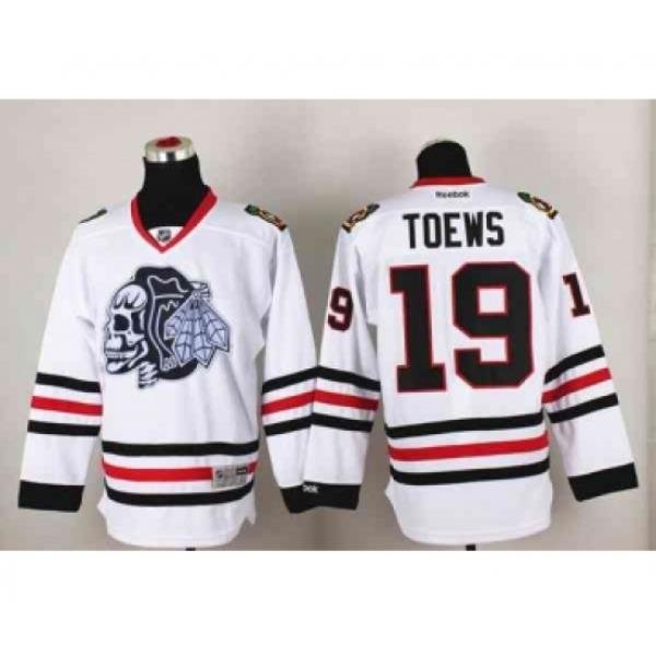 nhl jerseys chicago blackhawks #19 toews white-1[the skeleton head]