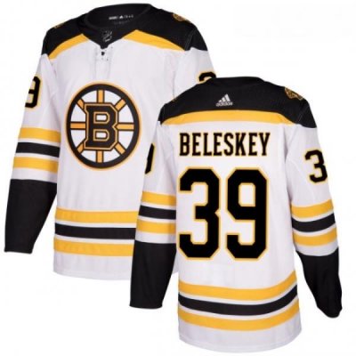 Youth Adidas Boston Bruins 39 Matt Beleskey Authentic White Away NHL Jersey