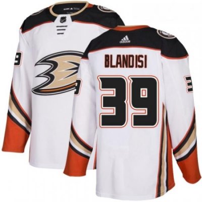 Youth Adidas Anaheim Ducks 39 Joseph Blandisi Authentic White Away NHL Jersey