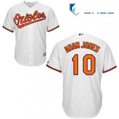 Youth Majestic Baltimore Orioles 10 Adam Jones Replica White Home Cool Base MLB Jersey