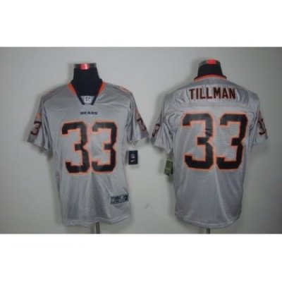 Nike Chicago Bears 33 Charles Tillman Grey Elite Lights Out NFL Jersey