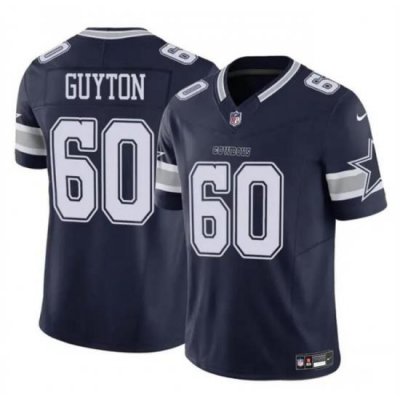 Youth Dallas Cowboys 60 Tyler Guyton Navy 2024 Draft F U S E Vapor Untouchable Limited Stitched Football Jersey