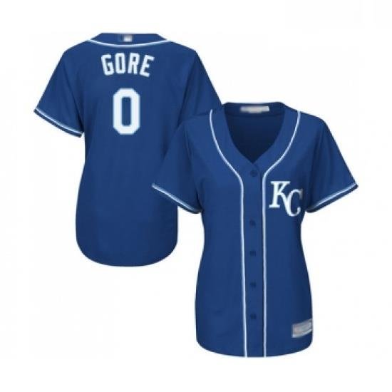 Womens Kansas City Royals 0 Terrance Gore Replica Blue Alternate 2 Cool Base Baseball Jersey