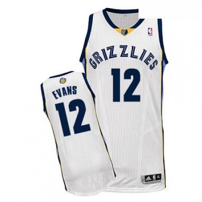 Youth Adidas Memphis Grizzlies 12 Tyreke Evans Authentic White Home NBA Jersey