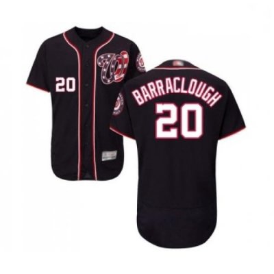 Mens Washington Nationals 20 Kyle Barraclough Navy Blue Alternate Flex Base Authentic Collection Baseball Jersey