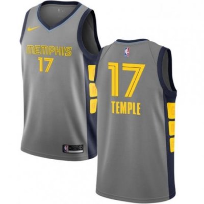 Womens Nike Memphis Grizzlies 17 Garrett Temple Swingman Gray NBA Jersey City Edition