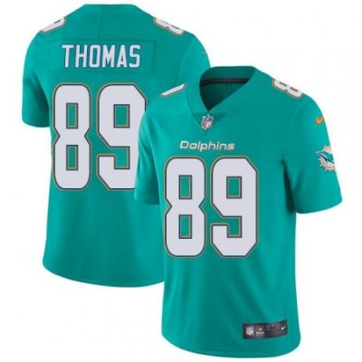 Nike Dolphins #89 Julius Thomas Aqua Green Team Color Mens Stitched NFL Vapor Untouchable Limited Jersey