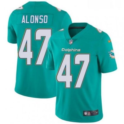 Youth Nike Miami Dolphins 47 Kiko Alonso Elite Aqua Green Team Color NFL Jersey