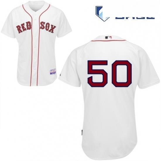 Mens Majestic Boston Red Sox 50 Mookie Betts Replica White Home Cool Base MLB Jersey