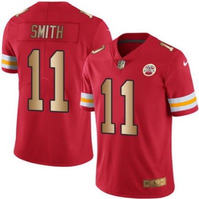 Nike Chiefs #11 Alex Smith Red Mens Stitched NFL Limited Gold Rush Jersey