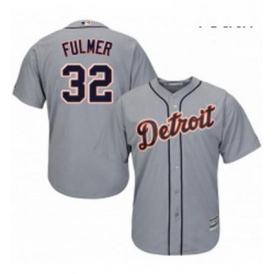 Youth Majestic Detroit Tigers 32 Michael Fulmer Authentic Grey Road Cool Base MLB Jersey