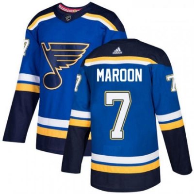 Youth Adidas St Louis Blues 7 Patrick Maroon Authentic Royal Blue Home NHL Jersey