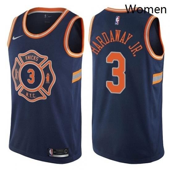 Womens Nike New York Knicks 3 Tim Hardaway Jr Swingman Navy Blue NBA Jersey City Edition