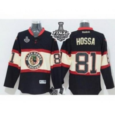 youth nhl jerseys chicago blackhawks #81 hossa black [New Third][2015 stanley cup]