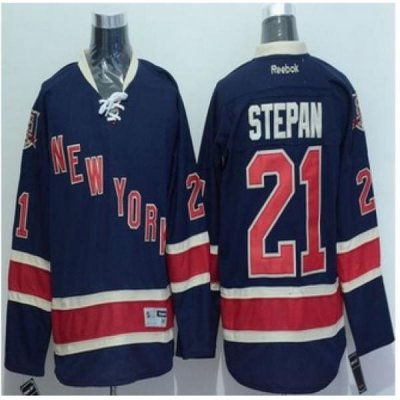 New York Rangers #21 Derek Stepan Navy Blue Alternate Stitched NHL Jersey