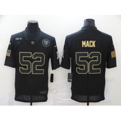 Nike Chicago Bears 52 Khalil Mack Black 2020 Salute To Service Limited Jersey