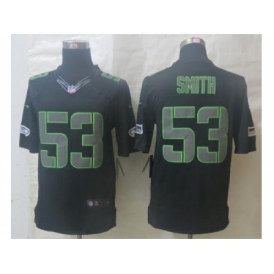 Nike Seattle Seahawks 53 Malcolm Smith Black Impact Limited NFL Jersey