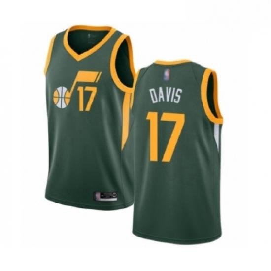 Mens Utah Jazz 17 Ed Davis Green Swingman Jersey Earned Edition