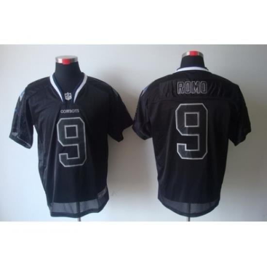 Nike Dallas Cowboys 9 Tony Romo Black Elite Lights Out NFL Jersey