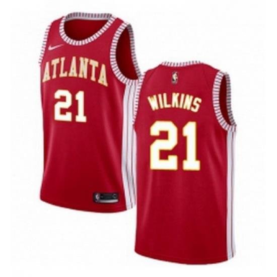 Youth Nike Atlanta Hawks 21 Dominique Wilkins Swingman Red NBA Jersey Statement Edition