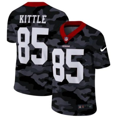 San Francisco 49ers 85 George Kittle Men Nike 2020 Black CAMO Vapor Untouchable Limited Stitched NFL Jersey