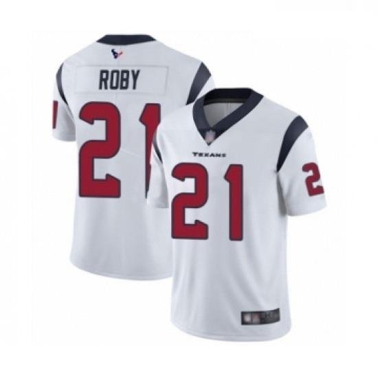 Womens Houston Texans 21 Bradley Roby Game White Football Jersey