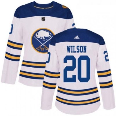 Womens Adidas Buffalo Sabres 20 Scott Wilson Authentic White 2018 Winter Classic NHL Jersey