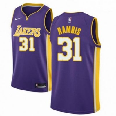 Mens Nike Los Angeles Lakers 31 Kurt Rambis Authentic Purple NBA Jersey Icon Edition