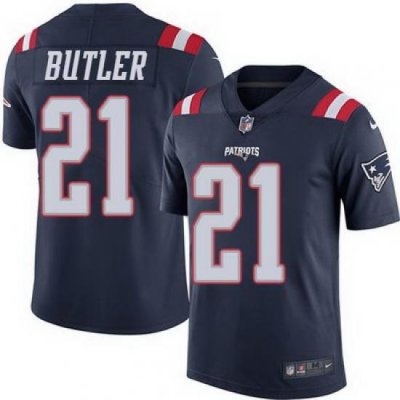 Nike Patriots #21 Malcolm Butler Navy Blue Mens Stitched NFL Limited Rush Jersey