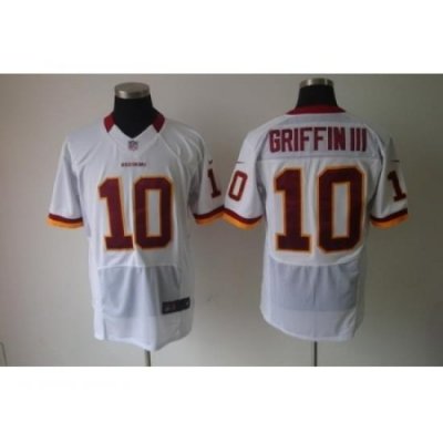 Nike Washington Redskins 10 Robert Griffin III White Elite NFL Jersey