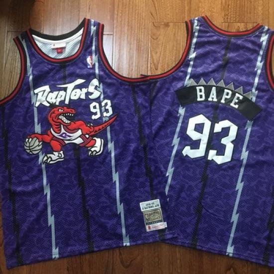 Raptors 93 Bape Purple 1998 99 Hardwood Classics Jersey