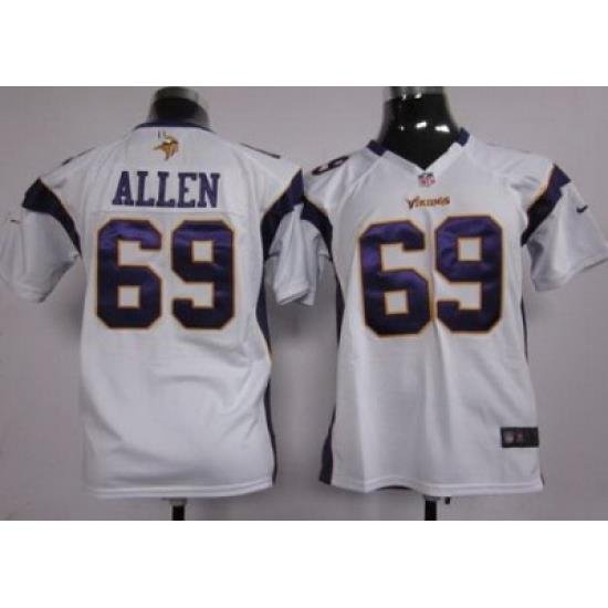 Youth Nike Minnesota Vikings 69# Jared Allen White Nike NFL Jerseys