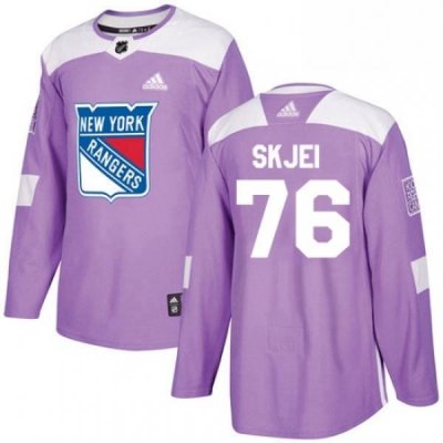 Youth Adidas New York Rangers 76 Brady Skjei Authentic Purple Fights Cancer Practice NHL Jersey