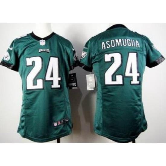 Youth Nike Philadelphia Eagles 24# Nnamdi Asomugha Green Nike NFL Jerseys