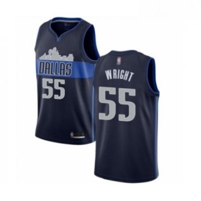 Womens Dallas Mavericks 55 Delon Wright Swingman Navy Blue Basketball Jersey Statement Edition