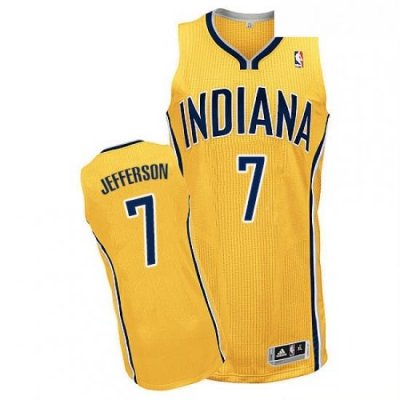 Youth Adidas Indiana Pacers 7 Al Jefferson Swingman Gold Alternate NBA Jersey